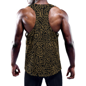 Black And Gold African Afro Print Training Tank Top