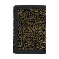 Black And Gold African Afro Print Trifold Wallet