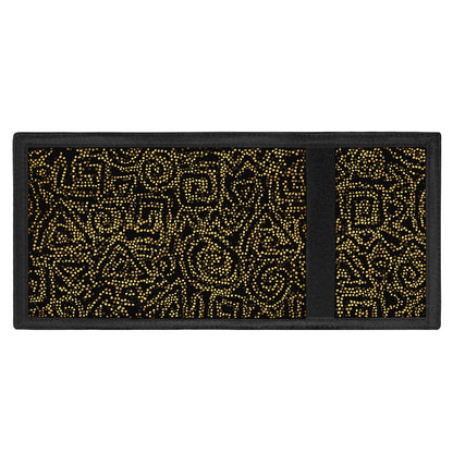 Black And Gold African Afro Print Trifold Wallet