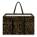Black And Gold African Afro Print Utility Tote Bag