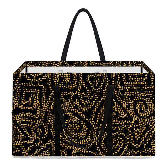Black And Gold African Afro Print Utility Tote Bag
