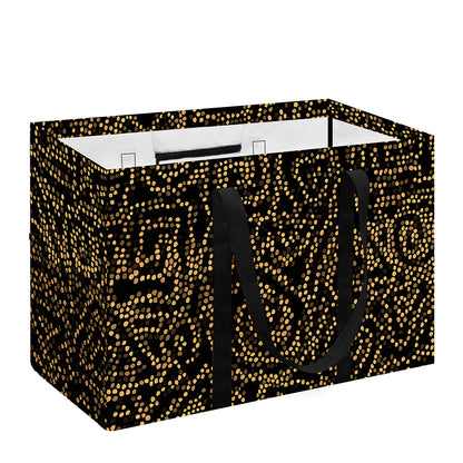 Black And Gold African Afro Print Utility Tote Bag