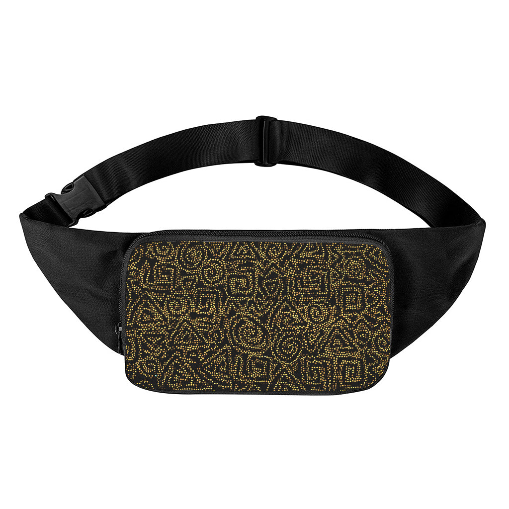 Black And Gold African Afro Print Waist Bag