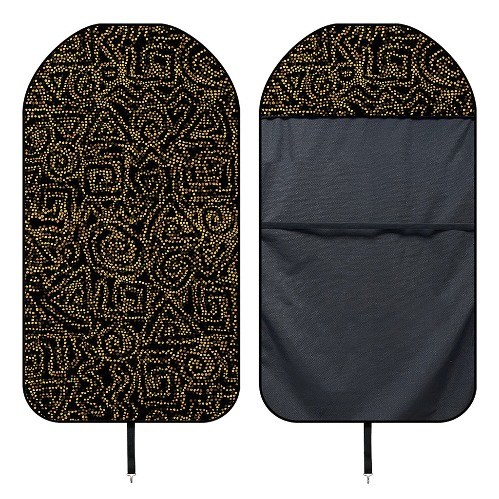 Black And Gold African Afro Print Waterproof Car Seat Cover