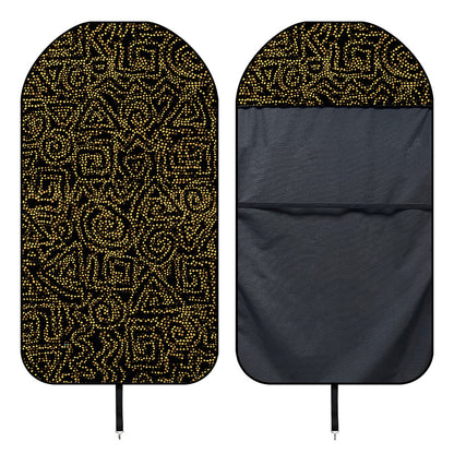 Black And Gold African Afro Print Waterproof Car Seat Cover