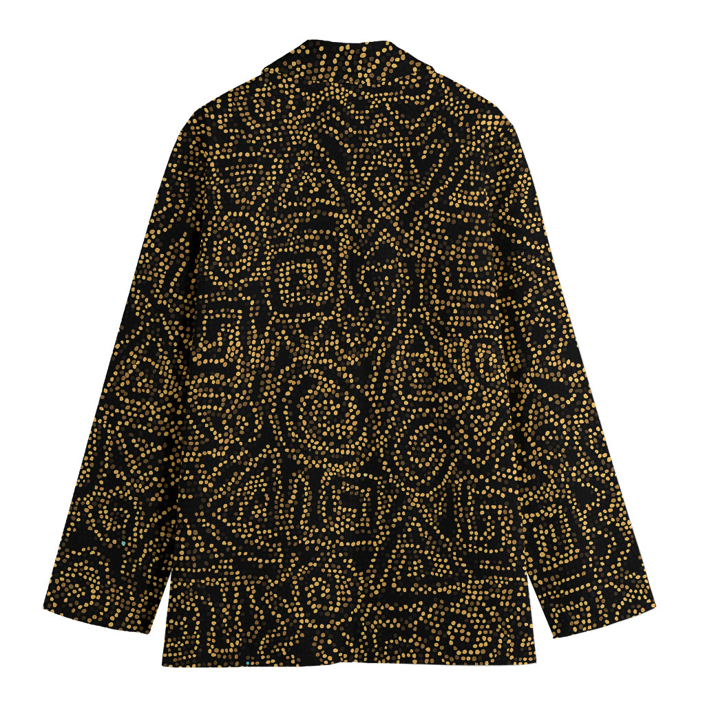 Black And Gold African Afro Print Women's Blazer