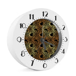 Black And Gold Celestial Pattern Print Alarm Clock
