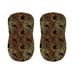 Black And Gold Celestial Pattern Print Bar Stool Covers