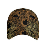 Black And Gold Celestial Pattern Print Baseball Cap