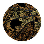 Black And Gold Celestial Pattern Print Basketball