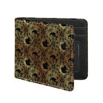 Black And Gold Celestial Pattern Print Bifold Wallet