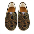 Black And Gold Celestial Pattern Print Casual Shoes