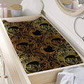 Black And Gold Celestial Pattern Print Changing Pad Cover