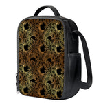 Black And Gold Celestial Pattern Print Crossbody Lunch Bag