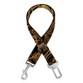 Black And Gold Celestial Pattern Print Dog Seat Belt