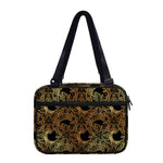 Black And Gold Celestial Pattern Print Double Strap Bible Bag