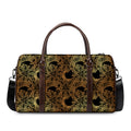 Black And Gold Celestial Pattern Print Duffel Bag