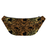 Black And Gold Celestial Pattern Print Fanny Pack