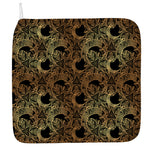 Black And Gold Celestial Pattern Print Hand Towel