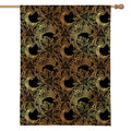 Black And Gold Celestial Pattern Print House Flag
