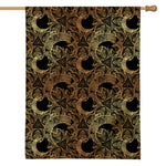 Black And Gold Celestial Pattern Print House Flag