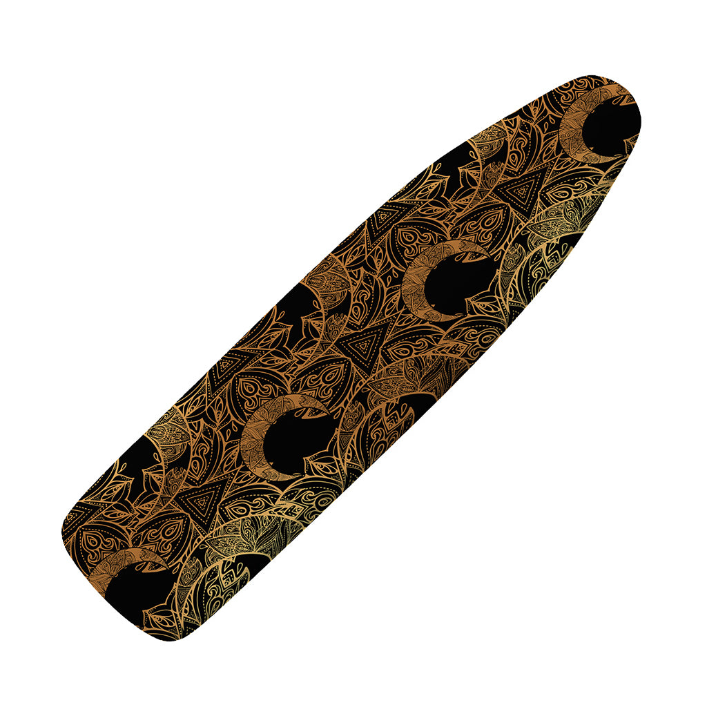 Black And Gold Celestial Pattern Print Ironing Board Cover