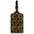 Black And Gold Celestial Pattern Print Luggage Tag