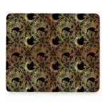Black And Gold Celestial Pattern Print Mouse Pad