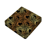 Black And Gold Celestial Pattern Print Outdoor Seat Cushion Cover