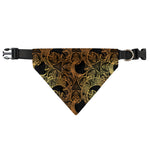 Black And Gold Celestial Pattern Print Over The Collar Dog Bandana