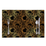 Black And Gold Celestial Pattern Print Placemat