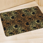 Black And Gold Celestial Pattern Print Polyester Doormat