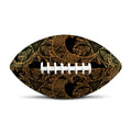 Black And Gold Celestial Pattern Print Rugby Ball