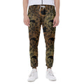 Black And Gold Celestial Pattern Print Joggers