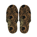 Black And Gold Celestial Pattern Print Slippers