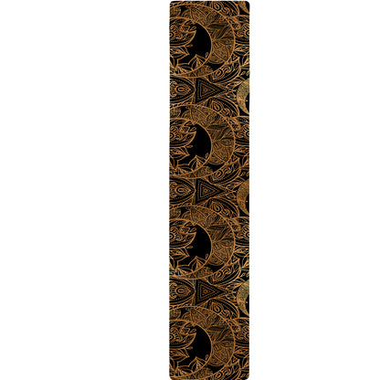 Black And Gold Celestial Pattern Print Table Runner