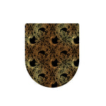 Black And Gold Celestial Pattern Print Toilet Lid Cover