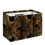 Black And Gold Celestial Pattern Print Utility Tote Bag