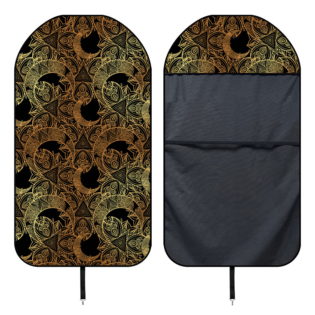 Black And Gold Celestial Pattern Print Waterproof Car Seat Cover
