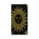 Black And Gold Celestial Sun Print Baby Crib Sheet