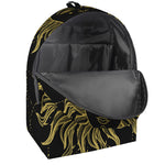 Black And Gold Celestial Sun Print Backpack