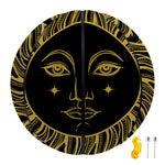 Black And Gold Celestial Sun Print Basketball