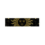 Black And Gold Celestial Sun Print Bed Runner