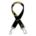 Black And Gold Celestial Sun Print Dog Seat Belt