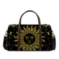 Black And Gold Celestial Sun Print Duffel Bag