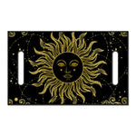Black And Gold Celestial Sun Print Golf Cart Seat Cover