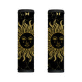 Black And Gold Celestial Sun Print Handle Covers