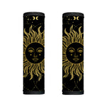 Black And Gold Celestial Sun Print Handle Covers