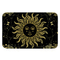 Black And Gold Celestial Sun Print Indoor Door Mat