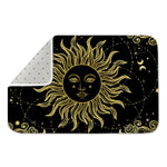 Black And Gold Celestial Sun Print Indoor Door Mat